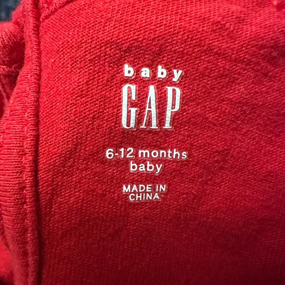 Baby GAP Red Lace Overlay Bodysuit 6-12M *